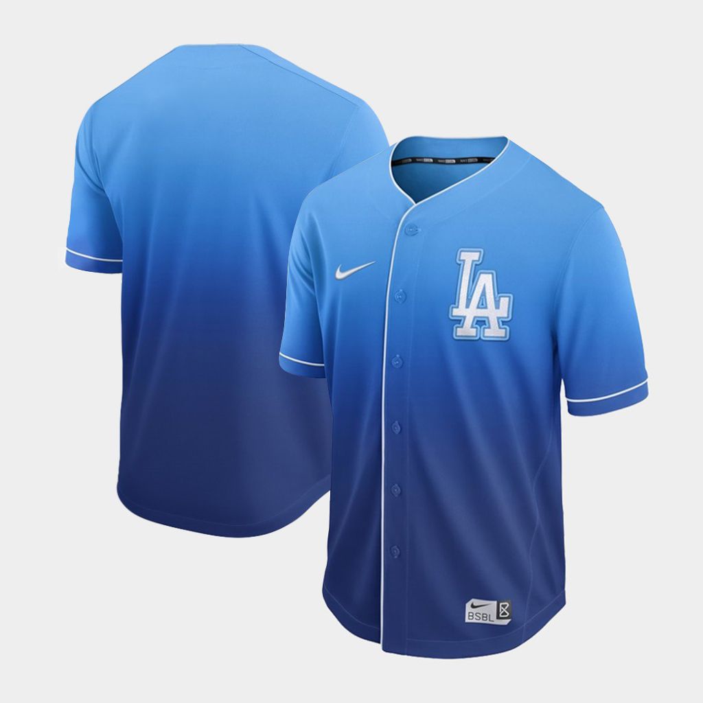 Men Los Angeles Dodgers Blank Blue Nike Fade MLB Jersey